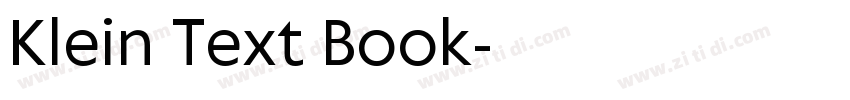 Klein Text Book字体转换